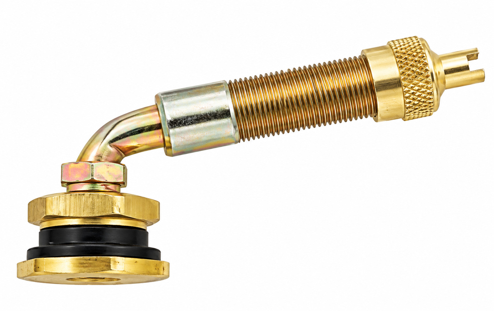4 Large Bore Single Bend Swivel Tyre Valve TRJ650 With Spud-Earthmover 26191