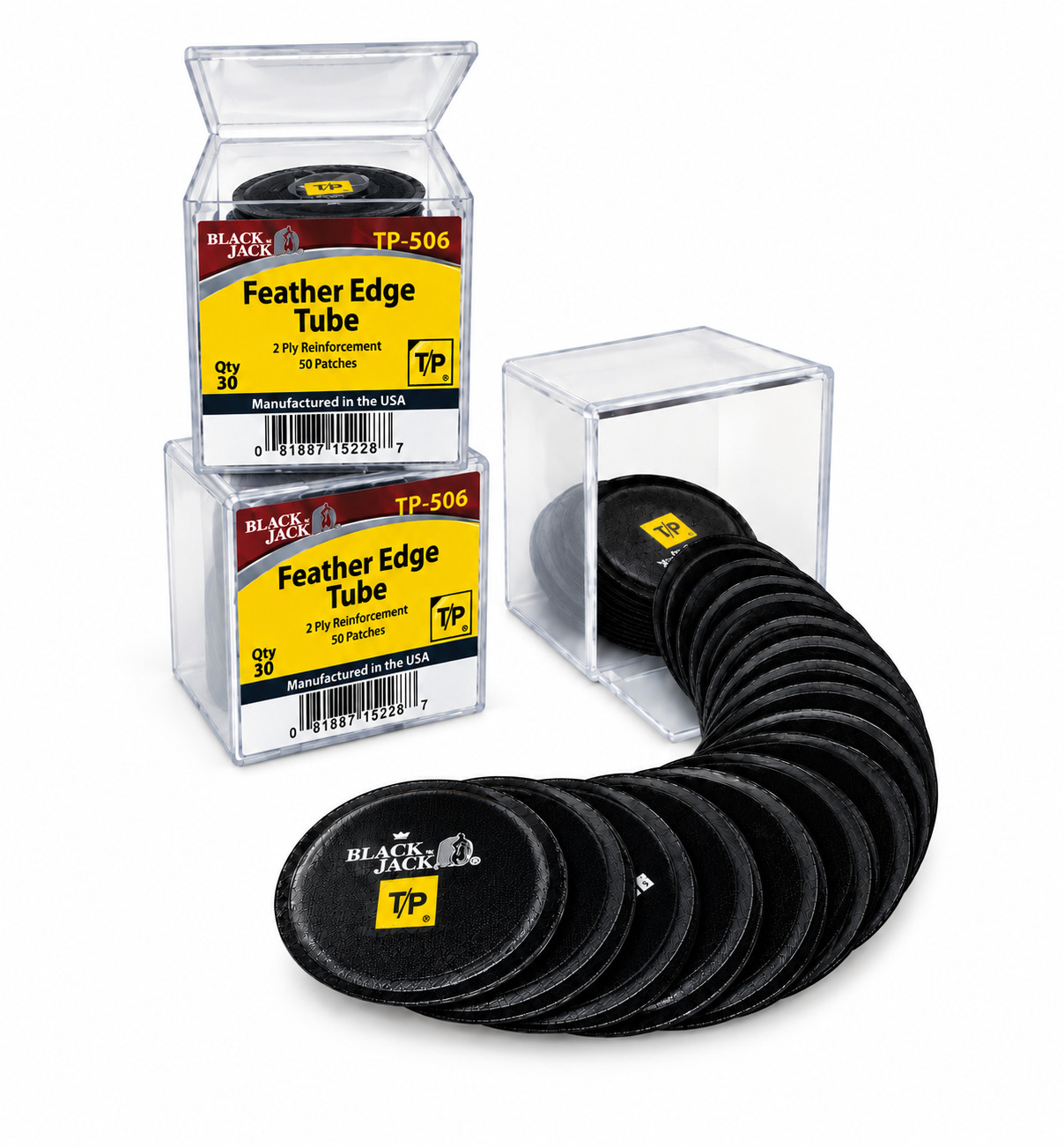 BlackJack TP-506 Tyre Repair Tube Patch 45mm Round Box Of 30 Made In USA