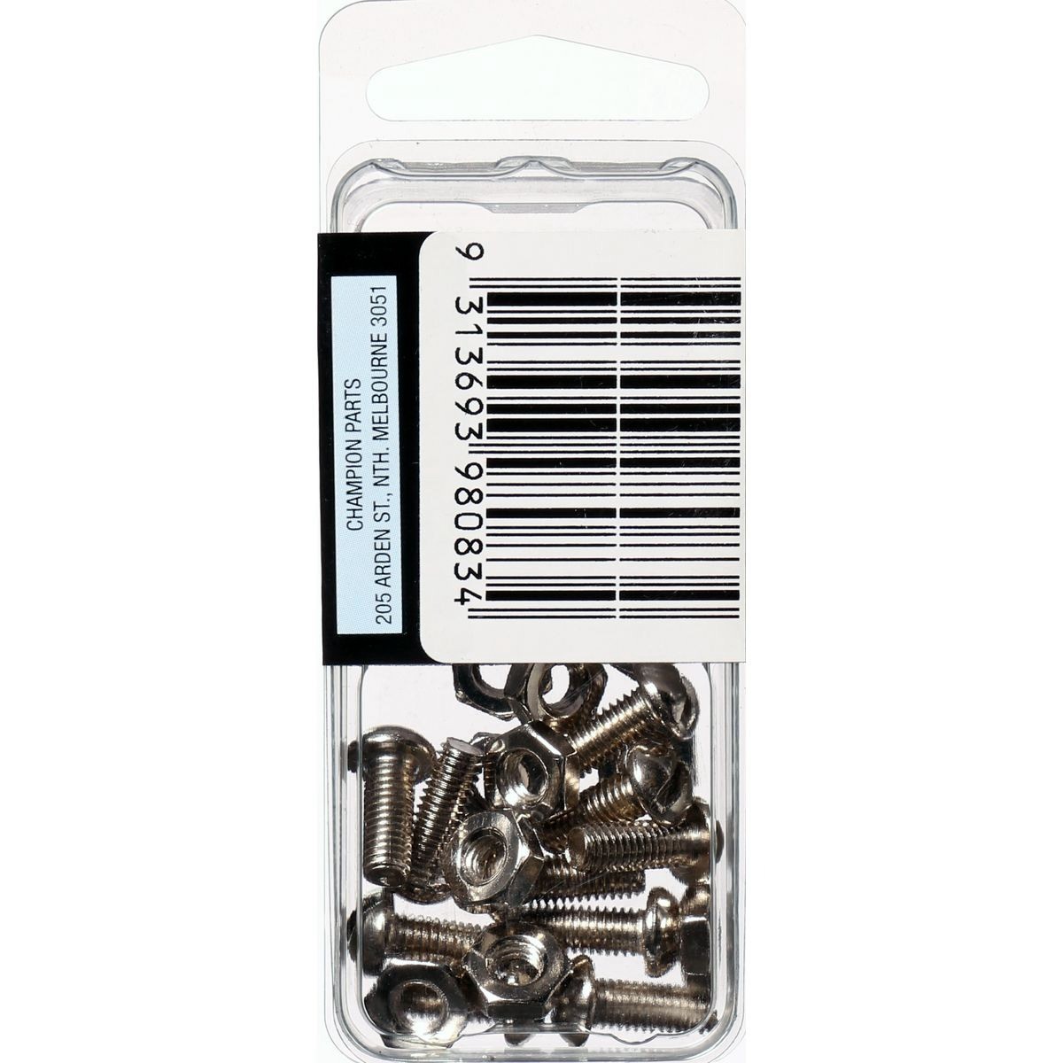 Champion Nickel Plated Pan Slot Machine Screws & Nuts – 10/32in x 1/2in - BH083