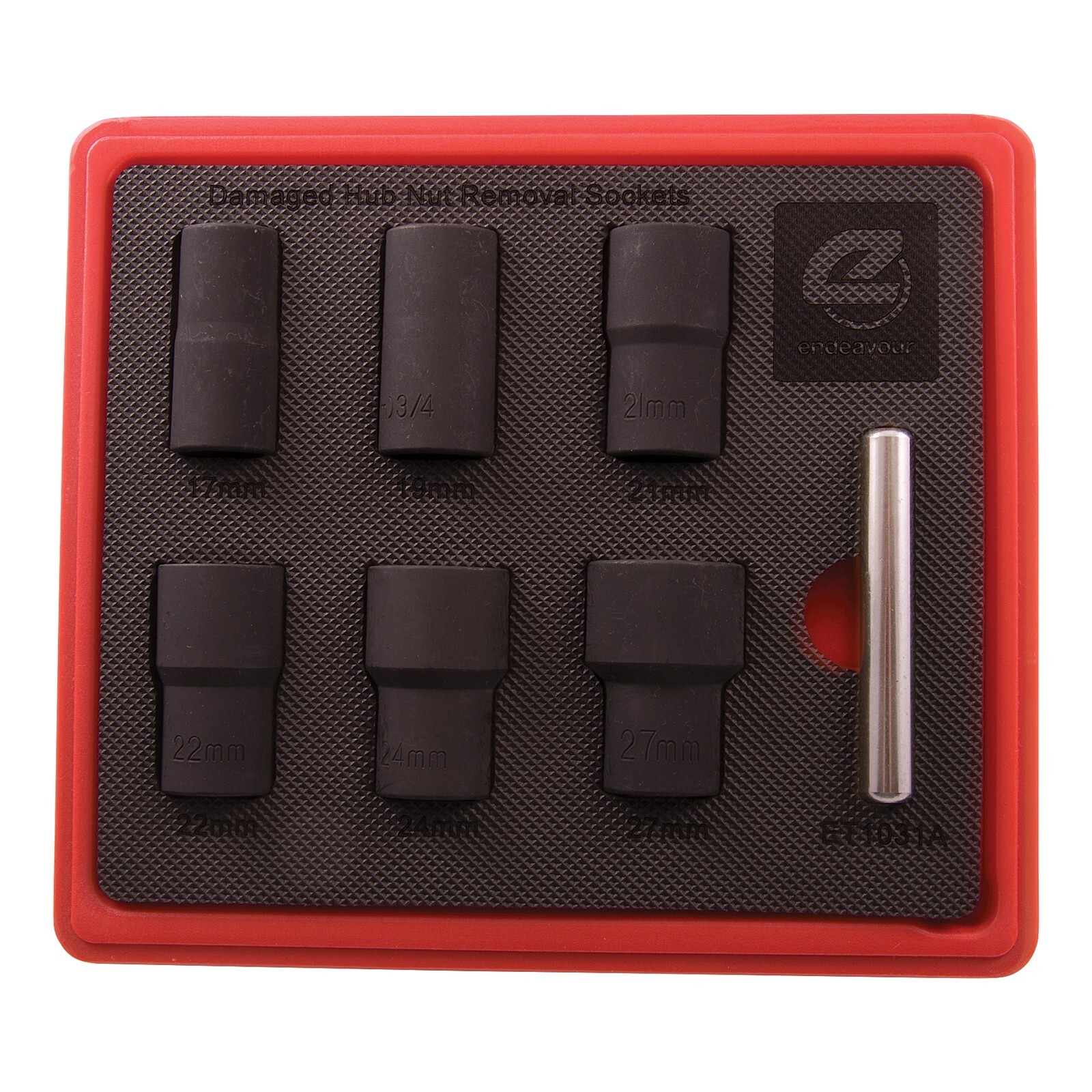 Endeavour Tools ET1031A Hub Nut Twist Socket Set 6 Piece Automotive Hand