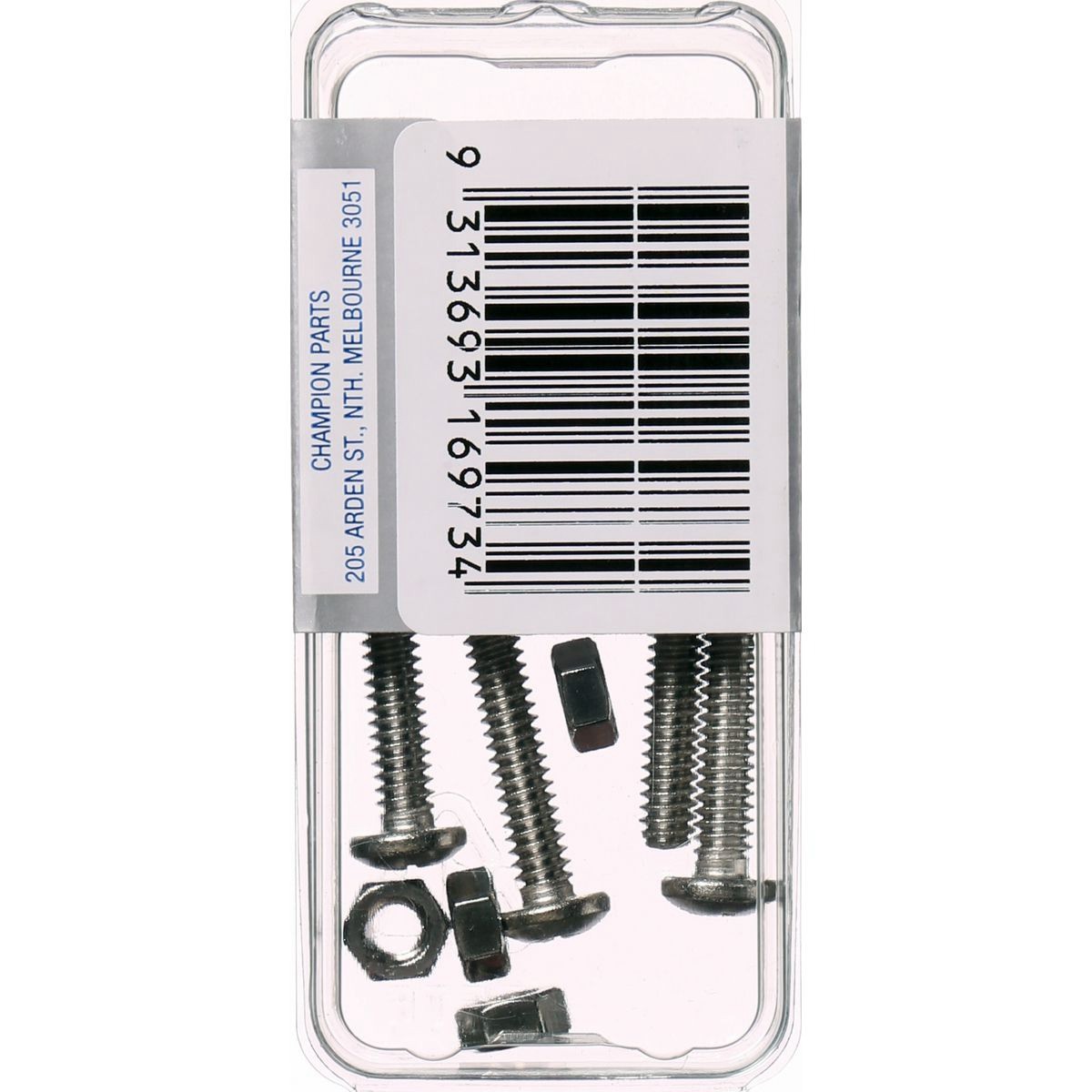 Champion 316/A4 Stainless Steel Pan Head Phillips Machine Screws & Nuts – 3/16in