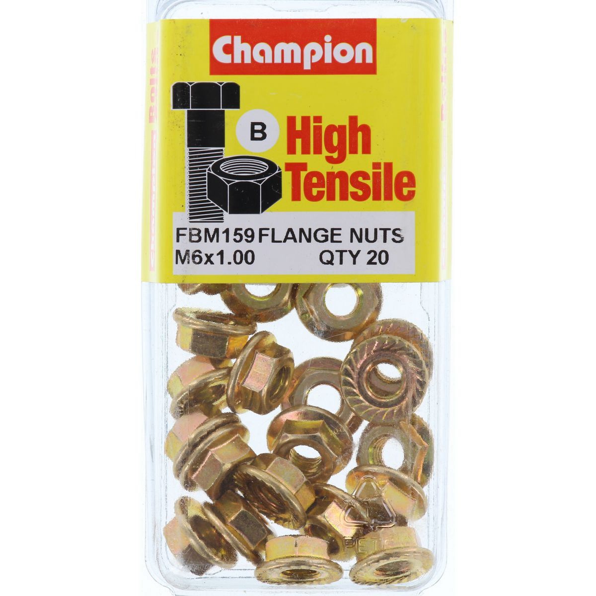 Champion Flanged Hex Nuts – M6 x 1.00mm - FBM159 Hardware