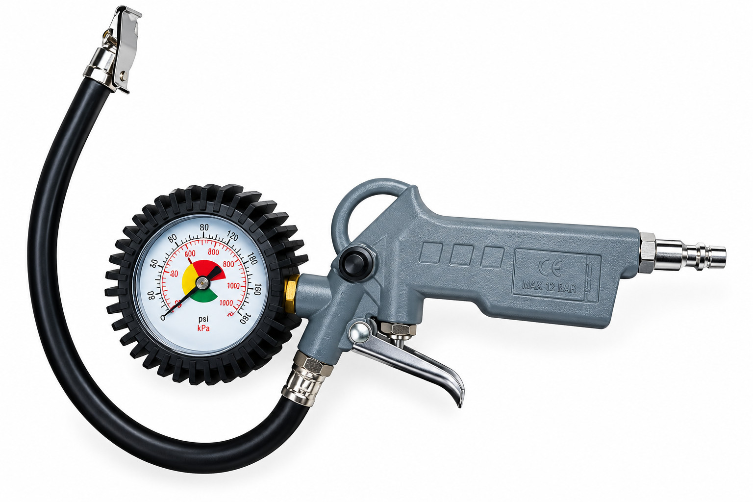 Tyre Inflating Gun Pressure Gauge 0-220psi 08576 Automotive Air Tools