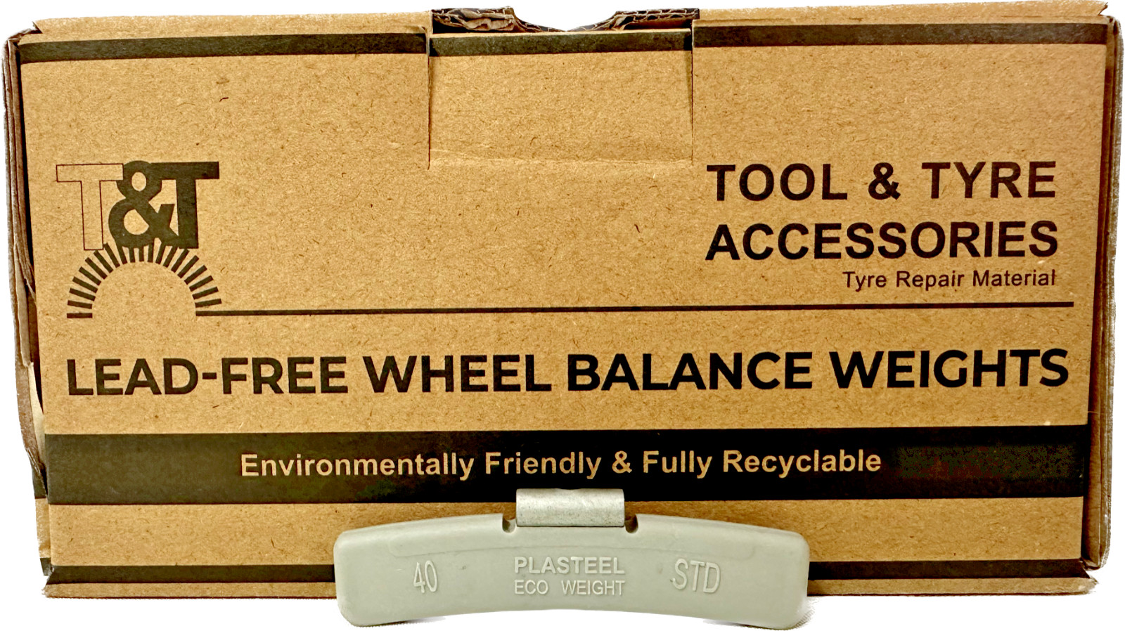 TOOL&TYRE ACCESSORIES PS-S-40 Steel Wheel Balancing Weights 40g 50 Pieces-Lead