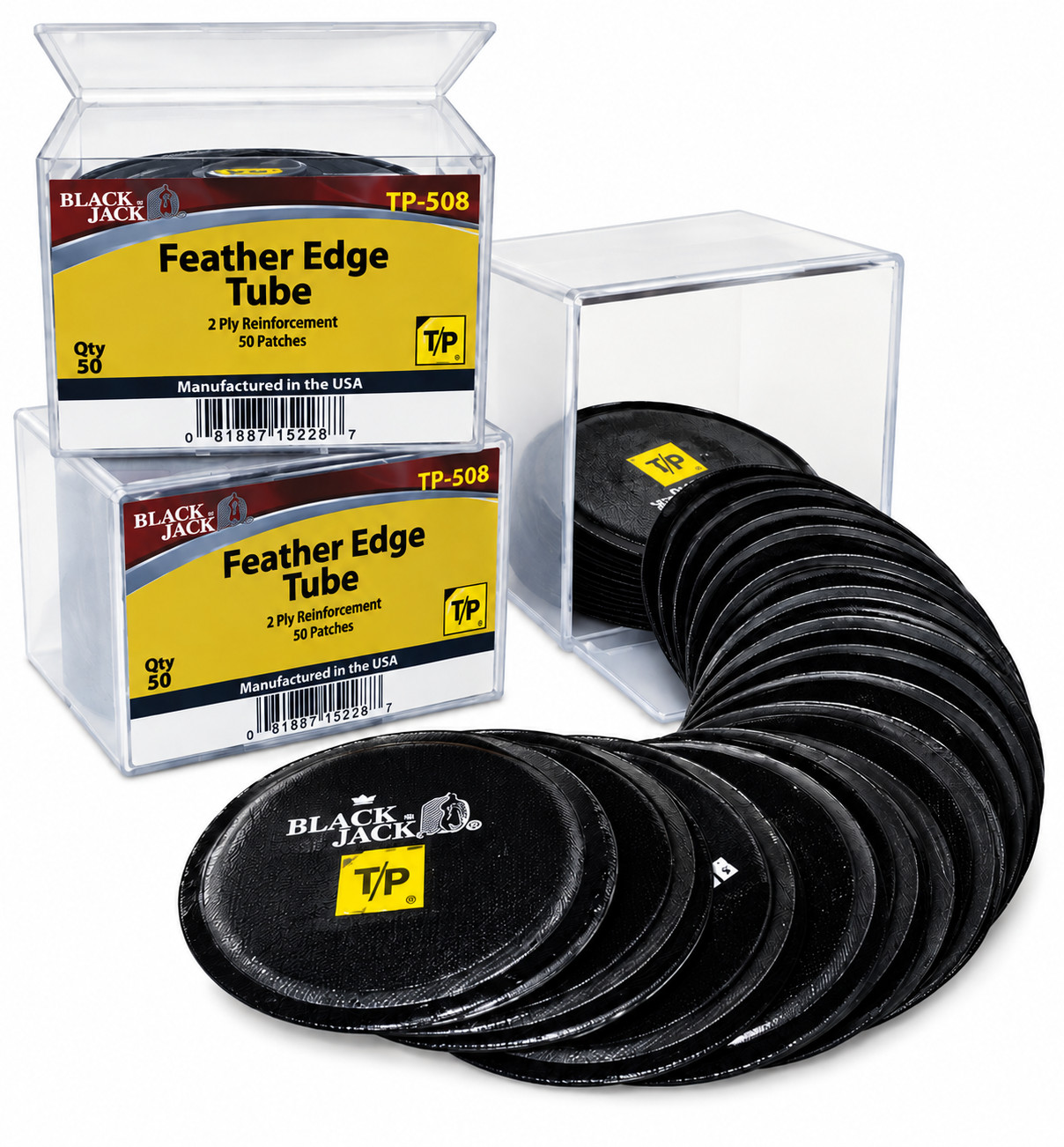 BlackJack TP-508 Tyre/Tire Repair Tube Patch 80mm Round Box Of 30 Made In USA.