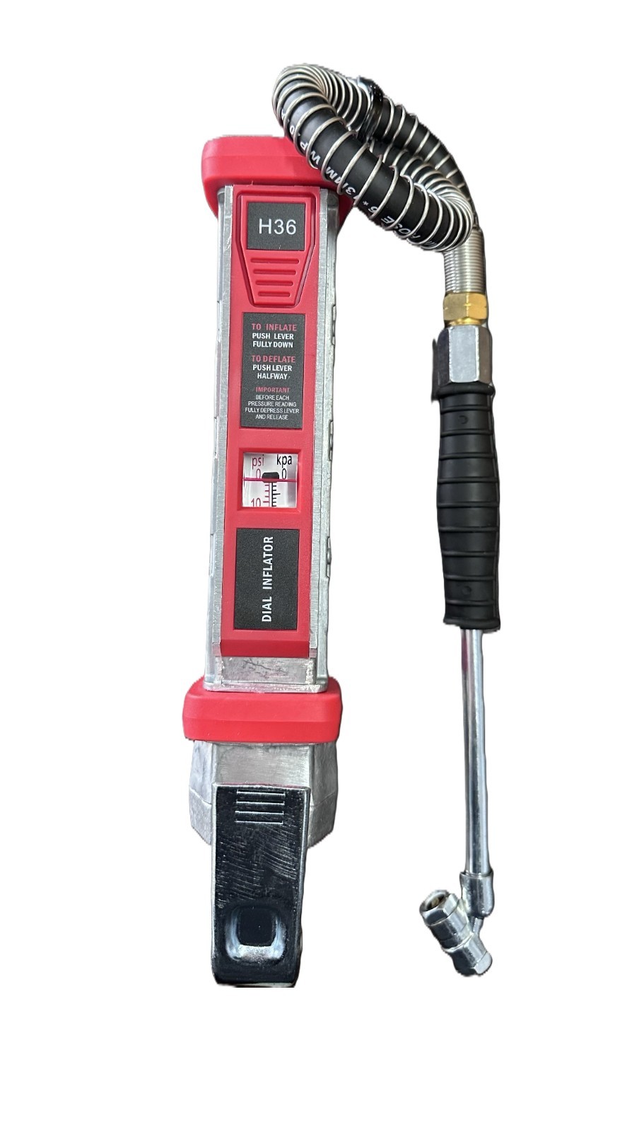 TCG-040 Garage Forecourt Style Hand Held Tyre Inflator/Deflator 0-160 PSI