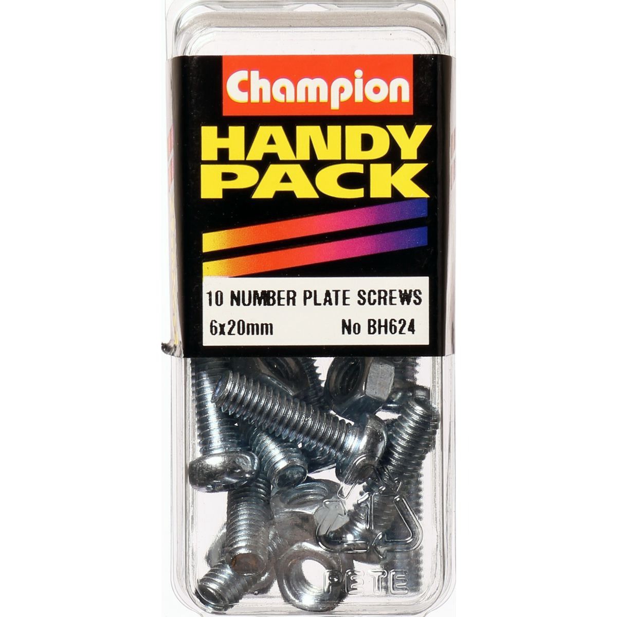 Champion Zinc Plated Pan Head Phillips Machine Screws and Nuts – M6 x 20mm - BH6