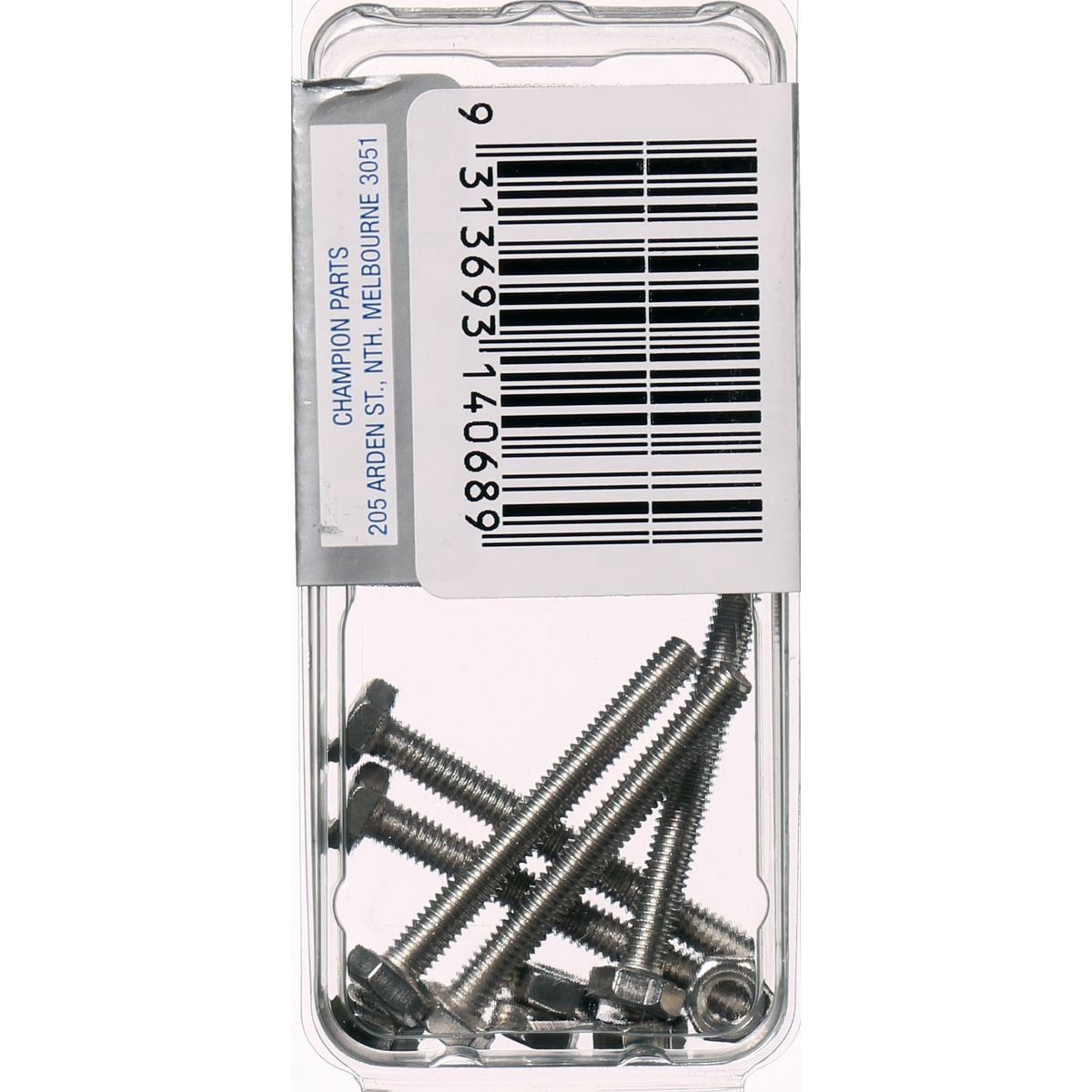 Champion 316/A4 Stainless Steel Hex Set Screws and Nuts – M4 x 35mm – 0.7mm Pitc