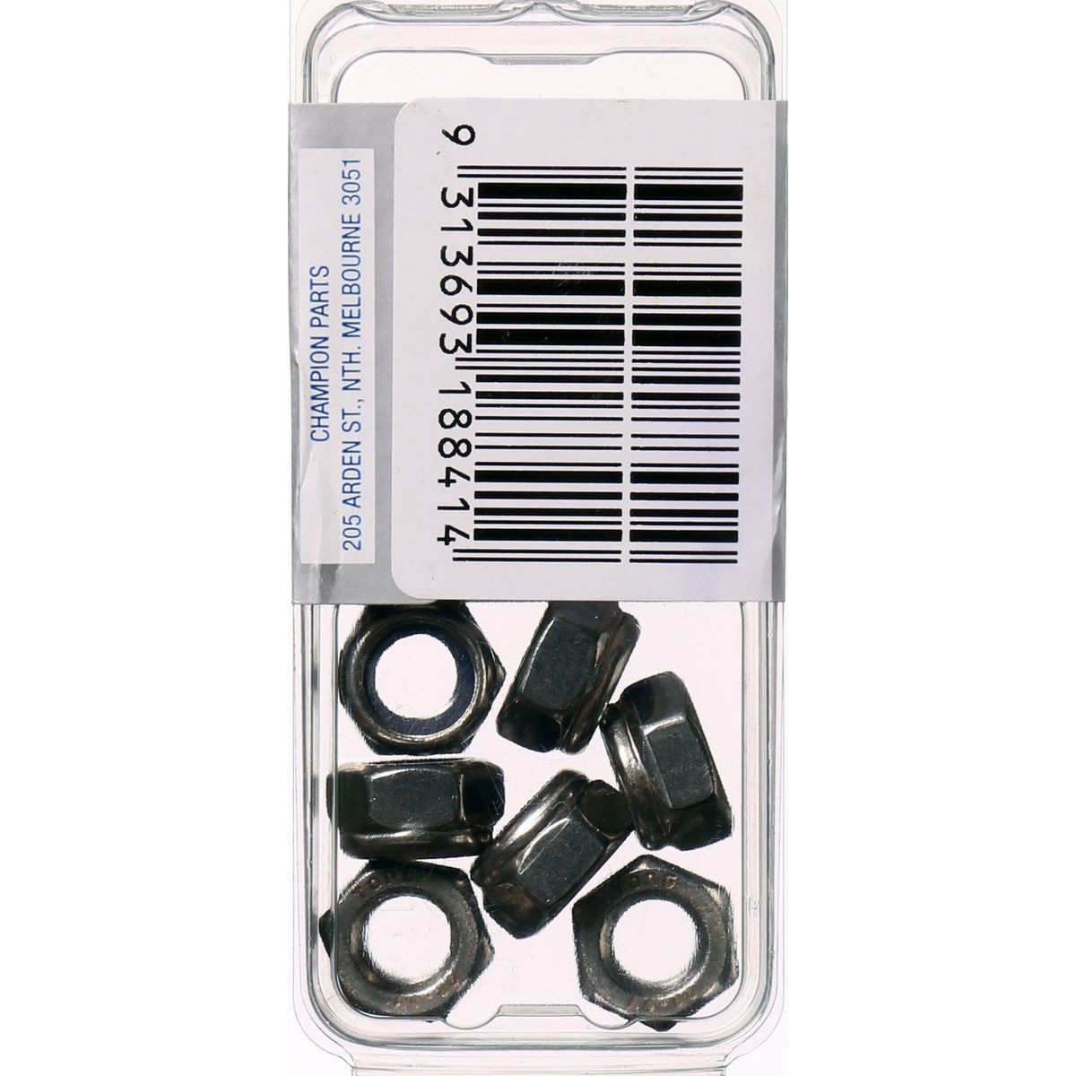 Champion 316/A4 Stainless Steel Self-Locking Hex Nut with Nylon Insert – M8 x 1.