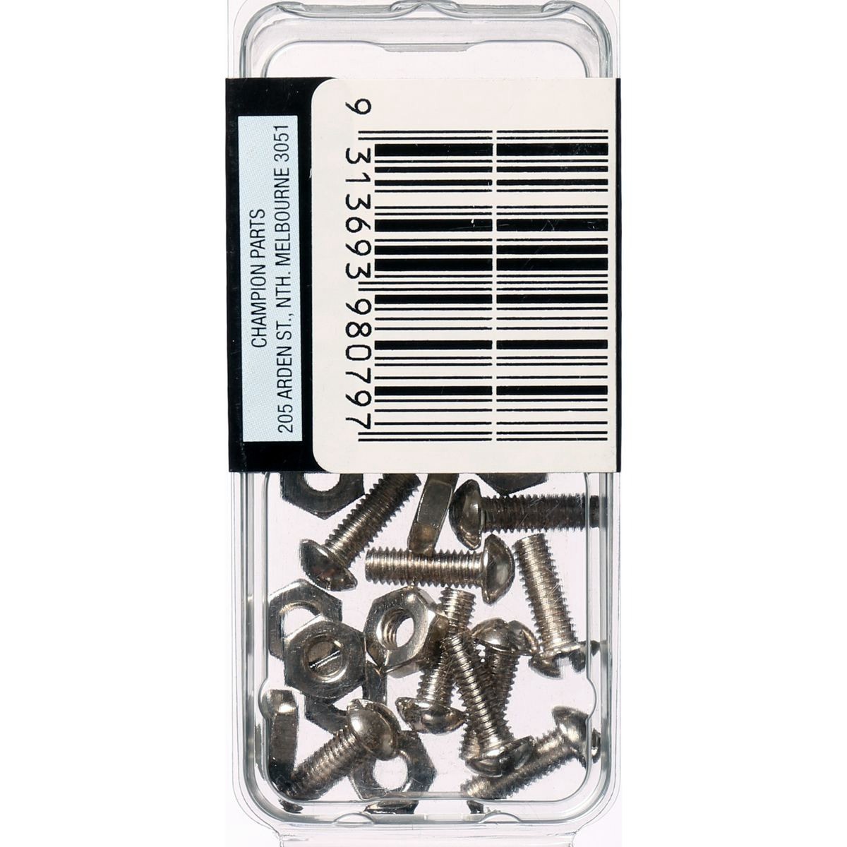 Champion Nickel Plated Pan Slot Machine Screws & Nuts – 8/36in x 1/2in - BH079