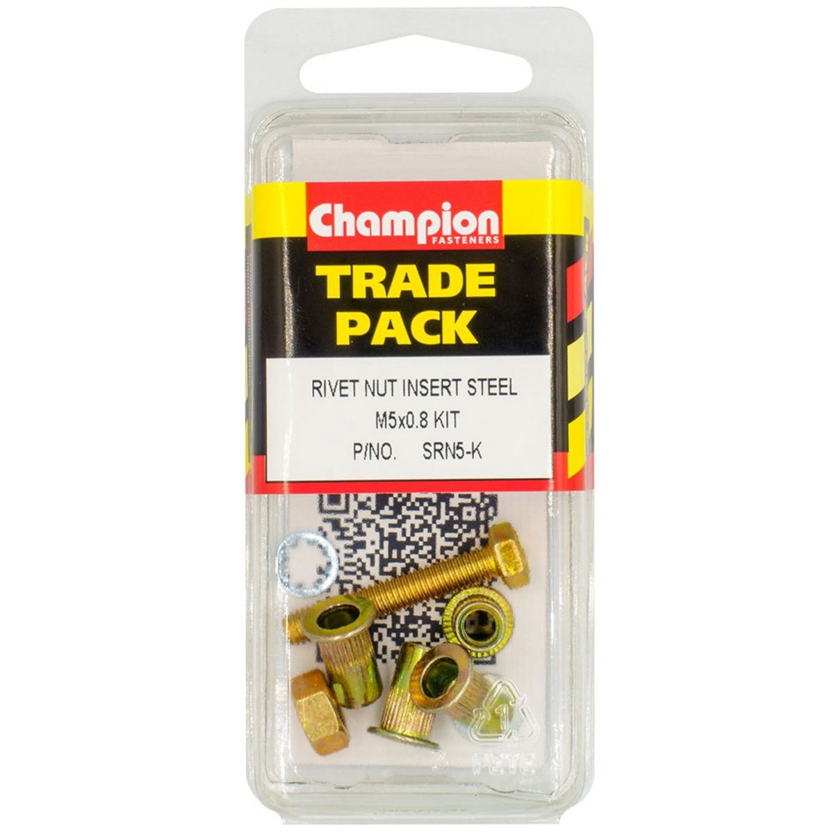 Champion Steel Rivet Nut Insert Kit – M5 x 0.8 Hardware