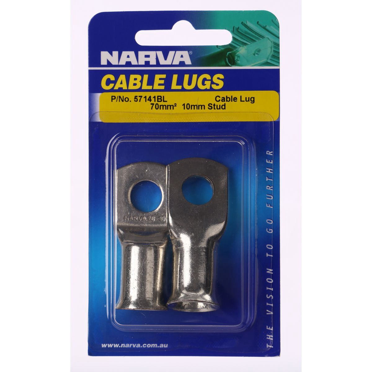 Narva Cable Lug Solder or Crimp REF# 70-10 - 2 Pce - 57141BL