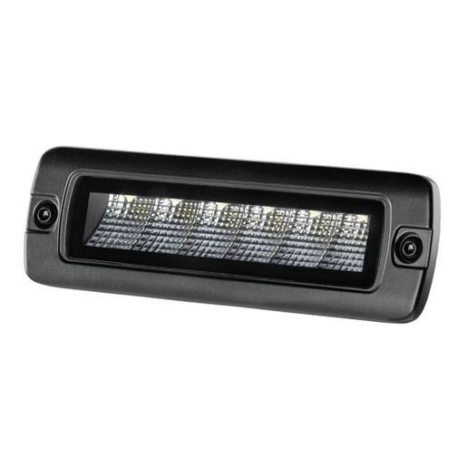 Hella Black Magic 6.2 inch LED Light Bar Flush Mount - Flood Beam - 1FB358176221