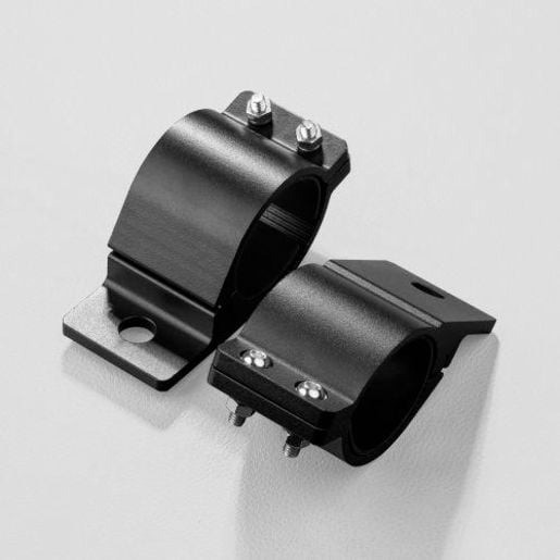 Stedi Bull Bar Mounting Brackets 76mm - 81mm Diameter Black Alloy - BRK7681-BLK-