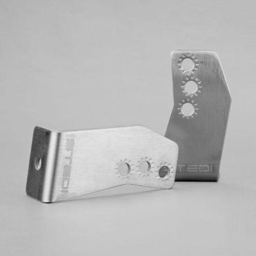 Stedi Side Brackets Suits LED Light Bars Brushed Stainless 97mm Profile