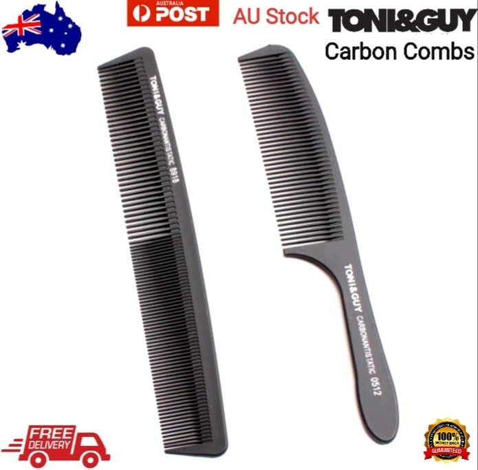 TONI&GUY Barber Carbon Fibre Cutting Comb Anti Static Hair Sectioning 16 cm Fish
