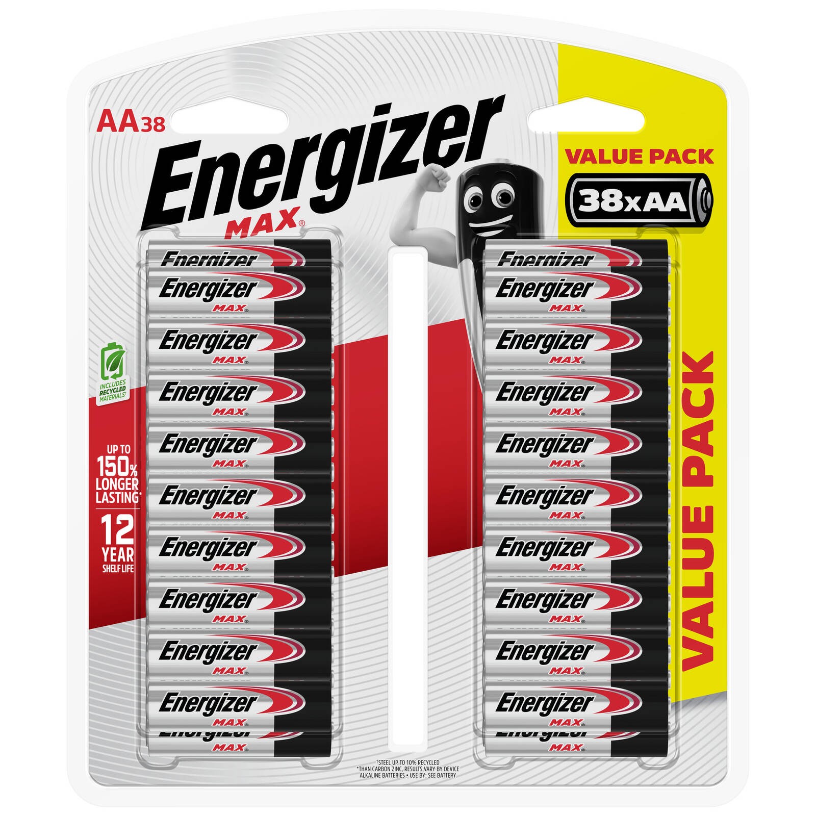 Energizer Max AA Batteries - 38 pieces