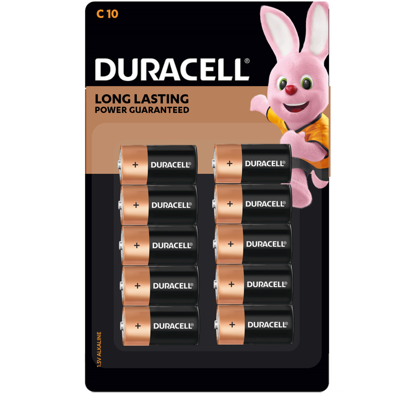 Duracell Coppertop C Batteries - 10 pieces