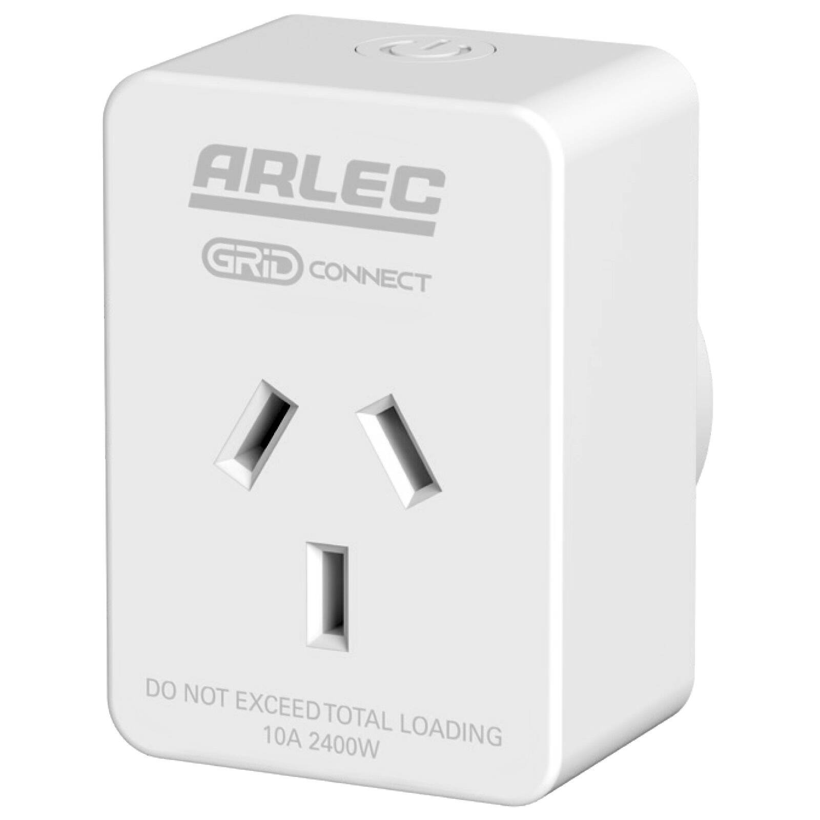 Arlec White Grid Connect Smart Plug In Socket With Energy Meter - Single Pack(16